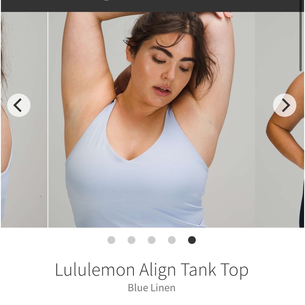 Lululemon Align Tank size 8. Blue Linen.